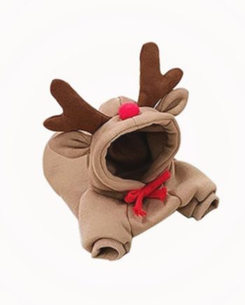 Warm Dog Winter Clothes Cute Fruit Dog Coat Hoodies Fleece Pet Dogs Costume Jacket for French Bulldog Chihuahua (Coffee,S)