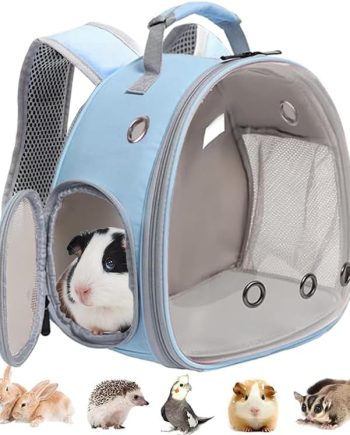 Guinea Pig Backpack, Space Capsule Bubble Window Small Animal Backpack for Guinea Pig, Bird Bunny Rabbit