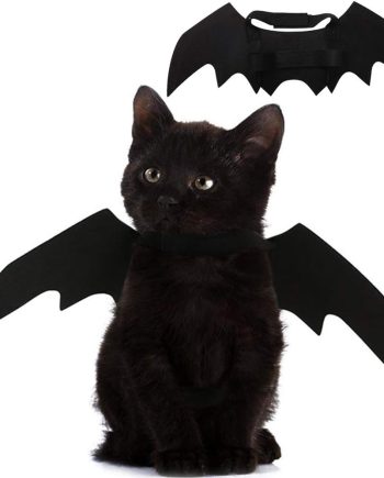 Pet Cat Bat Wings for Halloween Party Decoration, Puppy Collar Leads Cosplay Bat Costume,Cute Puppy Cat Dress Up Accessories