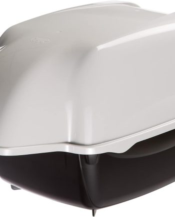 Outdoor Hooded Litter Box- Black; Measures 20x16x15