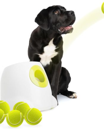 Automatic Dog Ball Launcher Maxi, Interactive Ball Thrower Dog Toys Includes 6pcs Tennis Balls for Large Dogs