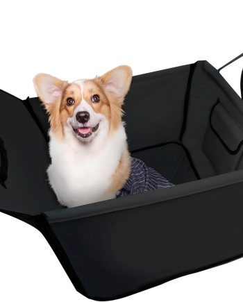 Dog Car Seat for Medium Dogs, Waterproof Scratchproof Rear Dog Booster Seat, Dog Hammock Car Seat with Dog Leash Pockets for SUVs, Cars and Trucks Travel,19" x 23"x 19"