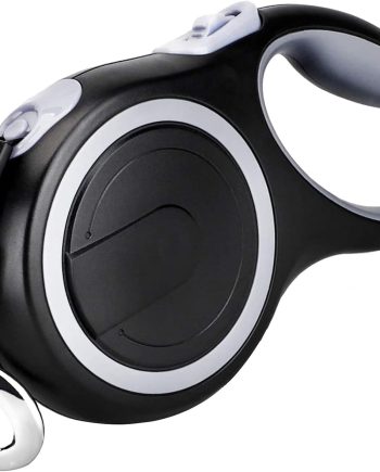 26Ft Retractable Dog Leash, Heavy Duty Great Leash for Dog up to 110 lbs, Anti-Slip Rubberized Handle, One-Handed Brake, Strong Nylon Tape, Tangle Free????