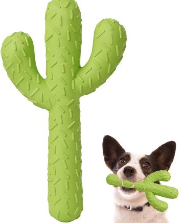 Dog Chew Toys for Aggressive Chewers, Durable Rubber Cactus Tough Toys for Training and Cleaning Teeth, Interactive Dog Toys for Small/Medium Dog