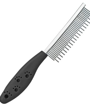 Dog or Cat Comb Grooming with Short and Long Teeth Dematting Knots Tangles Remover Combs Detangler Tool Suitable for Dogs Cats Poodle HorseStainless Steel Pin (Black)
