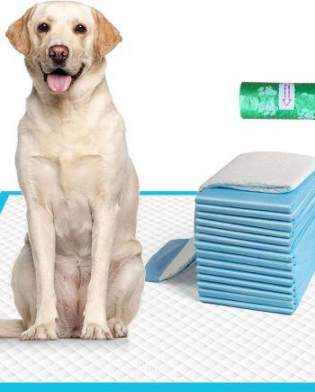 XL Pee Pads for Dogs ?C 24" x36?? Super Absorbent Extra Large Puppy Pee Pads (20 Pack) ?C Leak-Proof & Quick-Dry for Potty Training & Include Roll of Poop Bags for Easy Clean-Up.