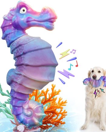 Dog Chew Toys for Aggressive Chewers: Squeaky Dog Chew Toys for Large Dogs-Tough Interactive Toys for All Breeds-Rubber Belly- ChewToys with Fun Squeaky Sound for Boredom