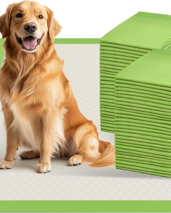 Dog Pee Pads Extra Large 28"x34", XL Thicker ECO Green Disposable XLarge Puppy Training Pads Super Absorbent Full Edge-Wrapping Pad for Dogs, Puppies, Doggie, Cats, Rabbits-(30 Count)