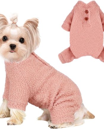 Dog Sweater Dog Pajamas Winter Dog Clothes for Small Dogs Girl Boy Fuzzy Warm Puppy Sweater Onesie Cute Chihuahua Sweater Yorkie Clothes Cat Apparel Outfit