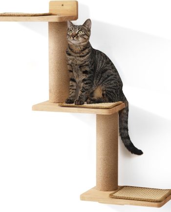 Cat Wall Shelves, 3 in 1 Transformable Cats Scratching Post Wall Mounted, DIY Kitten Walls Jungle and Perch Platform Supplies, Suit for Climb, Play, Nap, Scratch