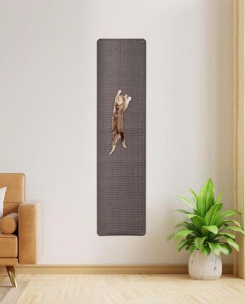 Extra Large Cat Wall Climbing Carpet 67"X16", Tall Cat Scratch Pad with 8 Nails, Door Hanging Sisal Pet Scratcher Mat for Furniture Couch Sofa Protector (Gery)