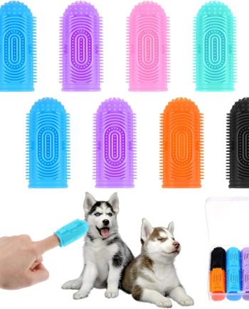 8 Pack Dog Toothbrush Kit, Finger Toothbrush for Dogs, Finger Toothbrushs for Dog Teeth, Dogs Dental Care Tooth Brush Puppy Tooth Brushing