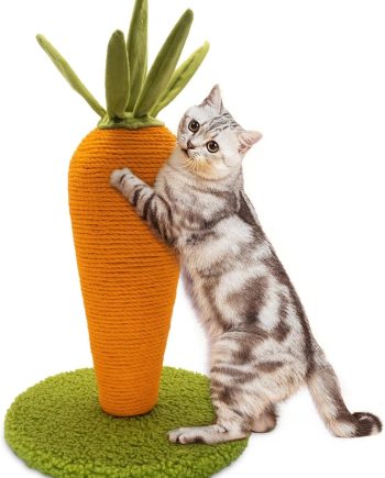 Cat Scratching Post, Cute Carrot Scratching Post, Nature Sisal Cat Scratcher for Indoor Cats and Kittens