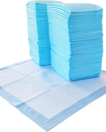 Scented Dog and Puppy Pee Pads, 5-Layer Leak-Proof Super Absorbent, Quick-Dry Surface, Potty Training, Regular (22x22"), 100 Count, Blue & White