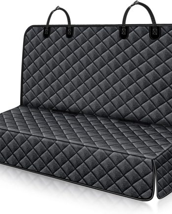 Bench Dog Car Seat Cover for Back Seat,Waterproof Dog Seat Covers,Heavy-Duty and Nonslip Backseat Protector Cover for Cars,Trucks & SUVs (Black,53"??48")