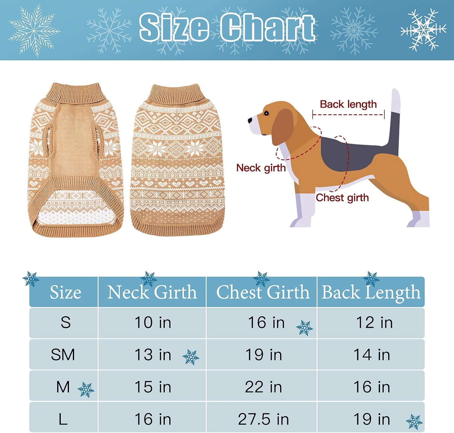 Dog Sweater Argyle Beige ML